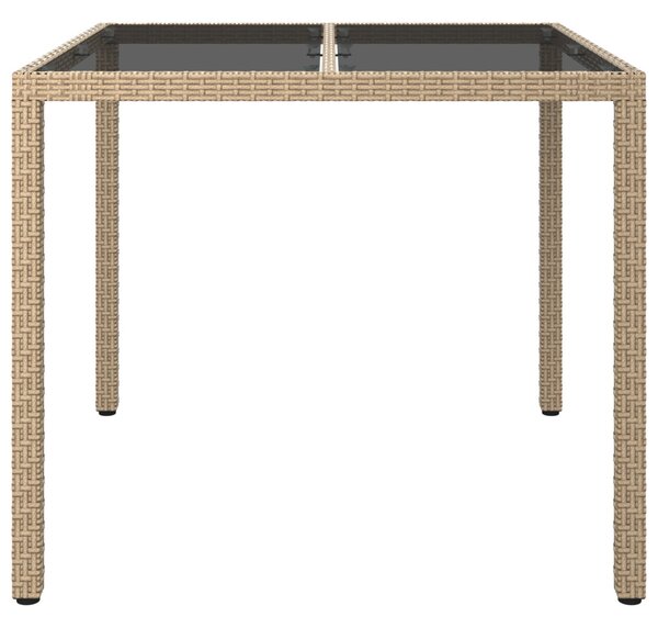 Kerti Asztal Bézs 90 x 90 x 75 cm polirattan