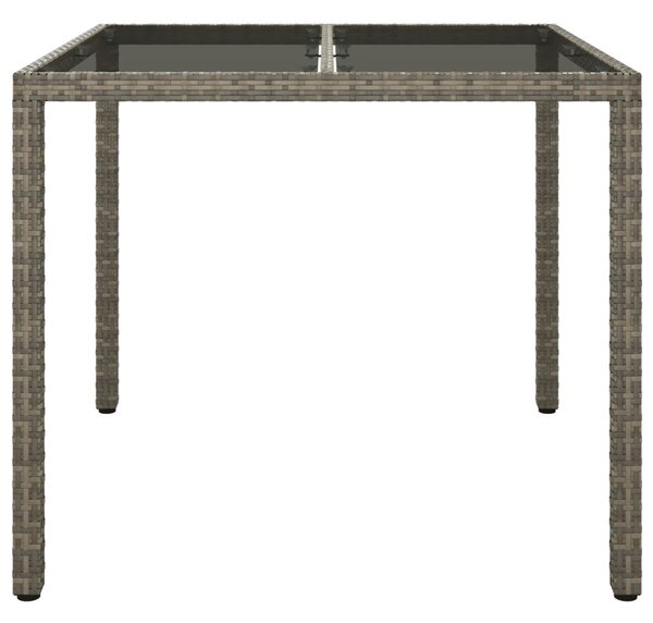 Kerti Asztal Szürke 90 x 90 x 75 cm polirattan