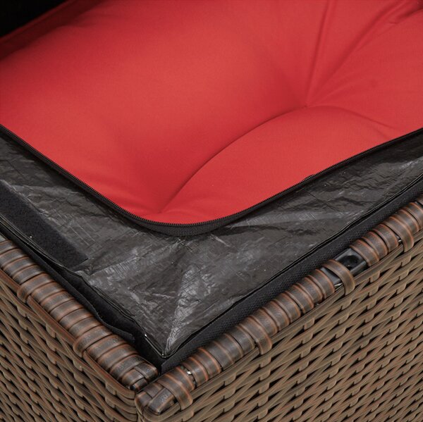 | Kerti kanapé | párnával Barna 165 x 62 x 69 cm Poli rattan
