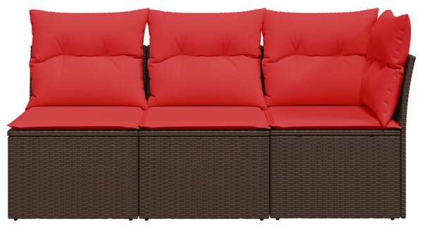 | Kerti kanapé | párnával Barna 172 x 62 x 69 cm Poli rattan