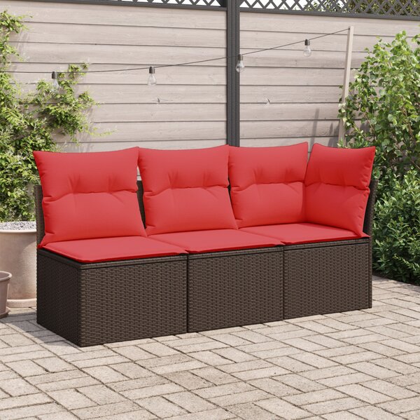 | Kerti kanapé | párnával Barna 172 x 62 x 69 cm Poli rattan