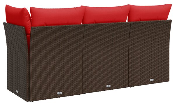 | Kerti kanapé | párnával Barna 172 x 62 x 69 cm Poli rattan