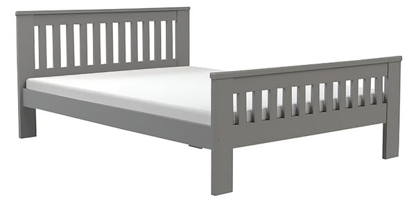 Kétszemélyes fa ágy 140x200 MEBANE - antracit