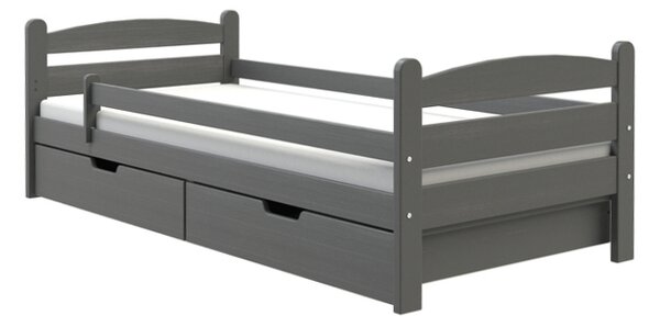 Egyszemélyes ágy 90x200 GASTON fiókokkal - antracit