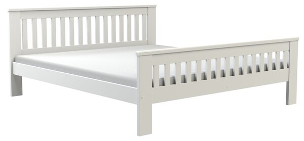 Kétszemélyes fa ágy 180x200 MEBANE - fehér fenyő