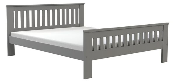 Kétszemélyes fa ágy 160x200 MEBANE - antracit