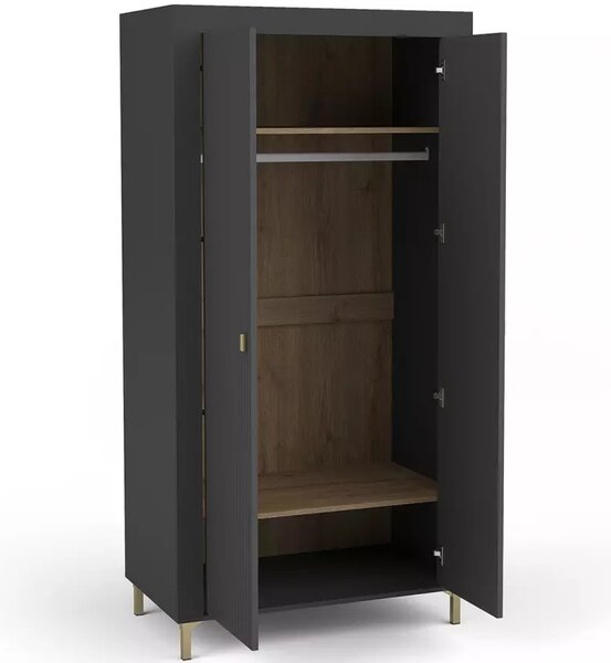 Gardrób 97 cm AUROVA - fekete