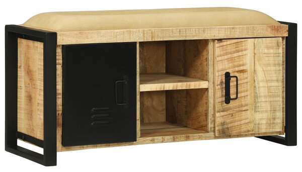 Pad szekrény 100x35x50 cm Tömör fa Durva mangófából