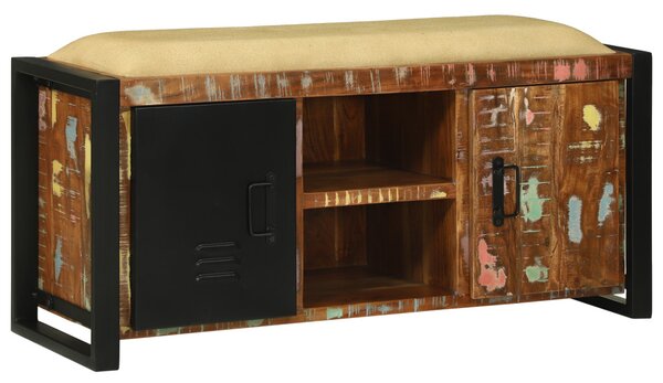 Pad szekrény multicolor 100x35x50 cm tömör újrahasznosított fa
