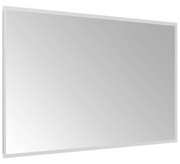 VidaXL LED Fürdőszoba Tükör tükörrel Átlátszó 100 x 60 cm edzett üveg