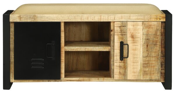 Pad szekrény 100x35x50 cm Tömör fa Durva mangófából