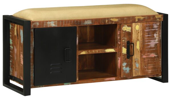 Pad szekrény multicolor 100x35x50 cm tömör újrahasznosított fa