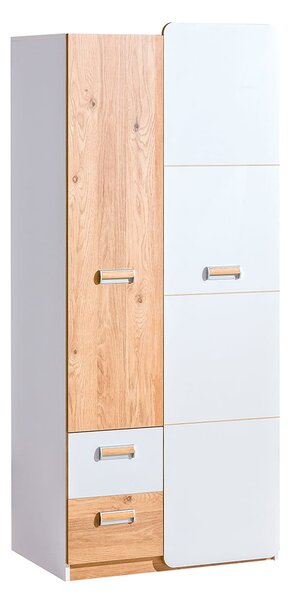 Kombinált gardrób 80 cm CEDAR - nash tölgy / fehér