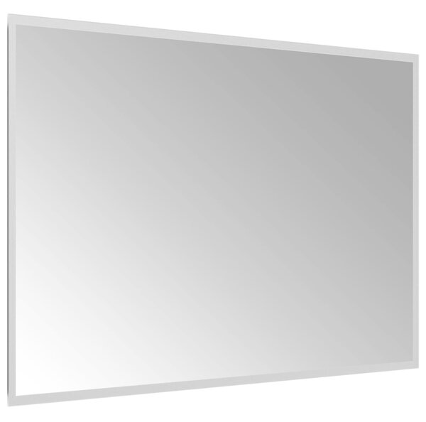 VidaXL LED Fürdőszoba Tükör tükörrel Átlátszó 90 x 60 cm edzett üveg