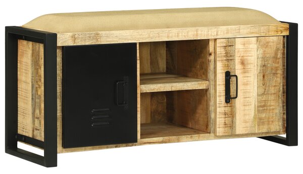 Pad szekrény 100x35x50 cm Tömör fa Durva mangófából