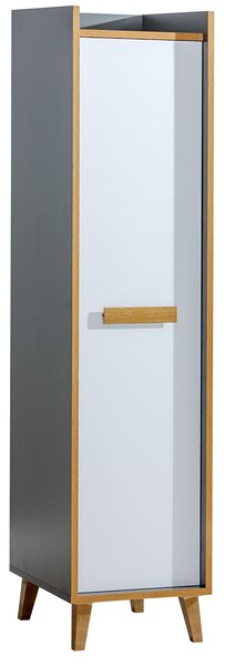 DOBSON polcos szekrény 48 cm - riviéra tölgy / fehér / antracit