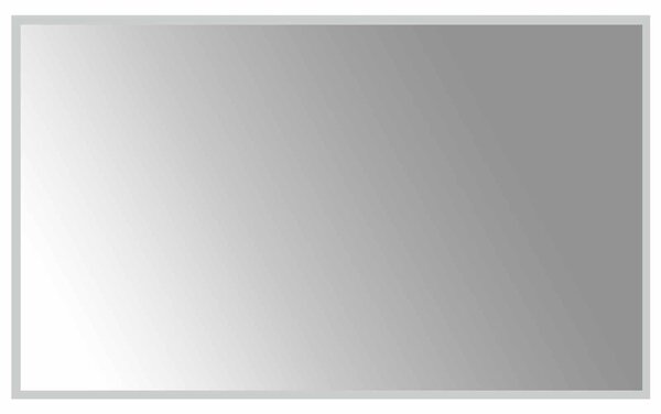 VidaXL LED Fürdőszoba Tükör tükörrel Átlátszó 100 x 60 cm edzett üveg