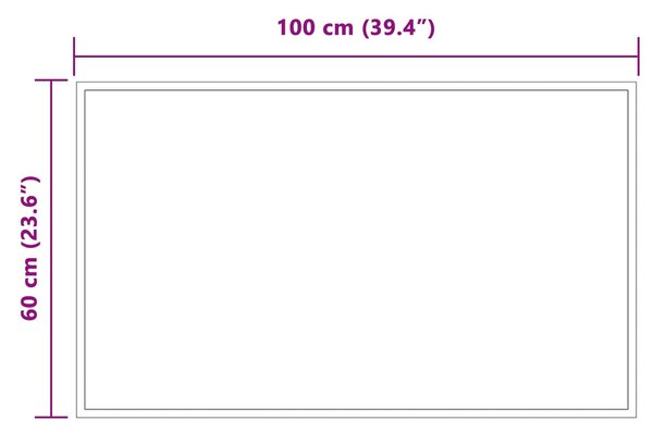 VidaXL LED Fürdőszoba Tükör tükörrel Átlátszó 100 x 60 cm edzett üveg