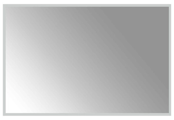 VidaXL LED Fürdőszoba Tükör tükörrel Átlátszó 90 x 60 cm edzett üveg