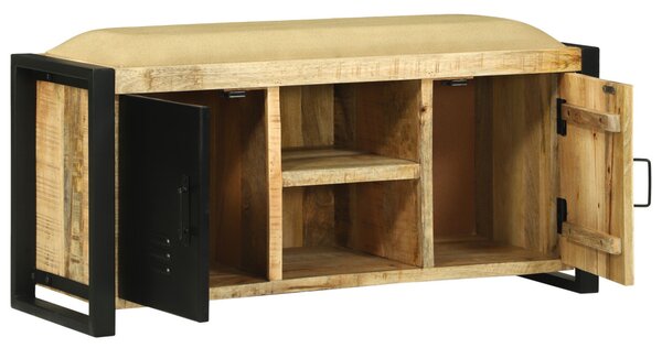 Pad szekrény 100x35x50 cm Tömör fa Durva mangófából