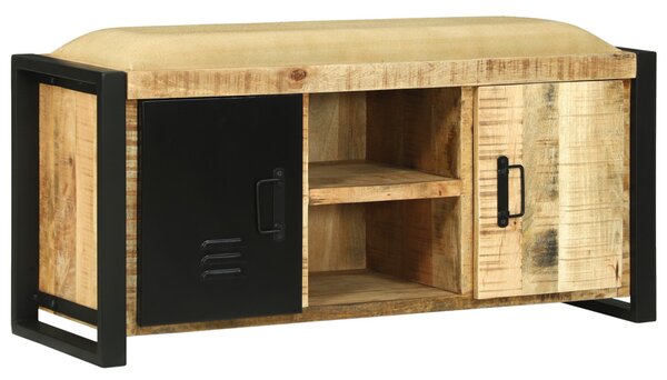 Pad szekrény 100x35x50 cm Tömör fa Durva mangófából