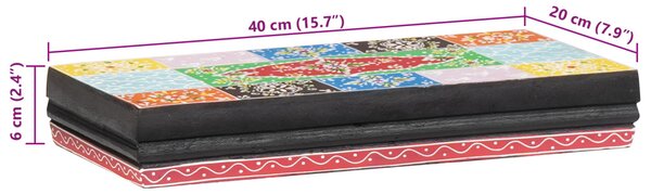Fali Polcok 2 db 40x20x6 cm Tömbfa Mangó