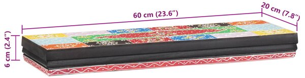 Falipolc 2 db 60x20x6 cm Masszív Mangófából