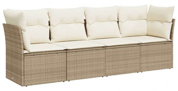VidaXL Polyrattan Kerti Ülőgarnitúra - 4 részes - Bézs