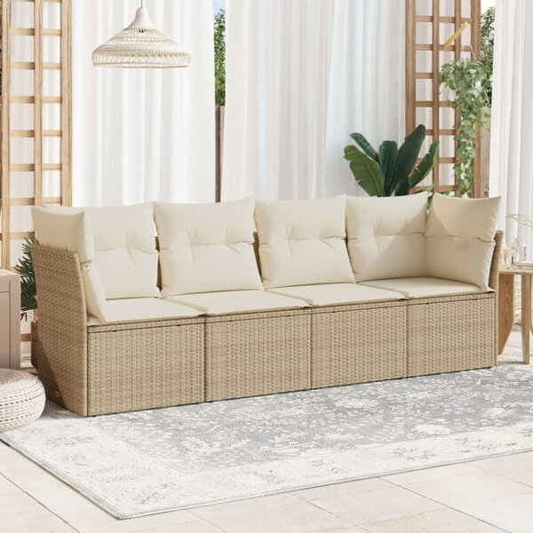 VidaXL Polyrattan Kerti Ülőgarnitúra - 4 részes - Bézs