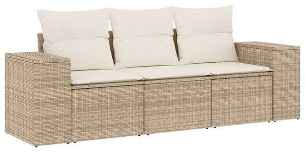 VidaXL 3 részes Polyrattan Kerti Ülőgarnitúra - Bézs