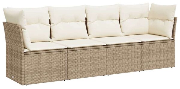 VidaXL Polyrattan Kerti Ülőgarnitúra - 4 részes - Bézs