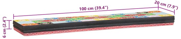 Fali polcok 2 db 100x20x6 cm tömör mangófából