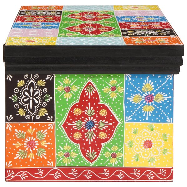 Fali TV szekrény 60x30x24 cm Szilárd Fa Durva Mangó