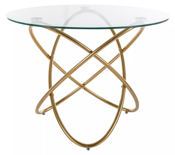 ORLAN design üvegasztal - arany
