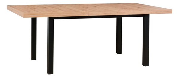Étkezőasztal 92x160/200 PENELOPE 5 - kézműves tölgy / fekete