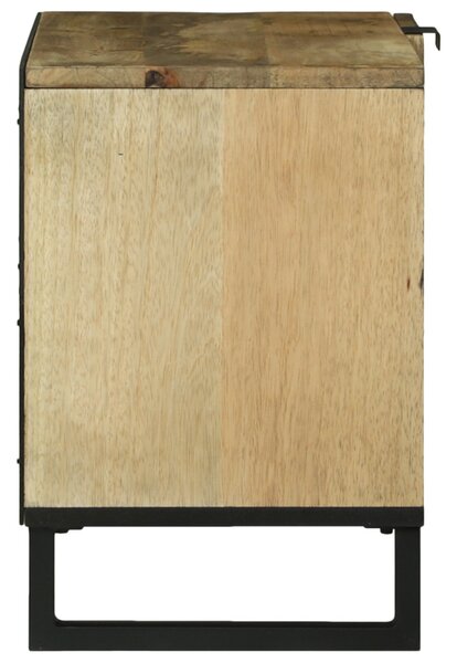 TV Szekrény - 80x31.5x46 cm Tömör Mangó és Mérnöki Fa
