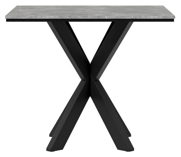 Designer étkezőasztal 90x90 MUKILTEO - beton / fekete