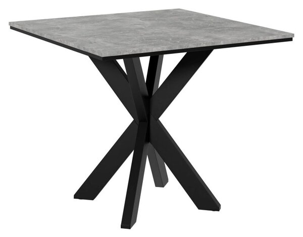 Designer étkezőasztal 90x90 MUKILTEO - beton / fekete