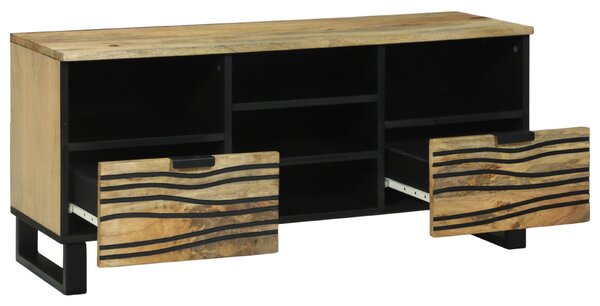 TV szekrény, 100x33,5x46 cm, tömör mangófából készült