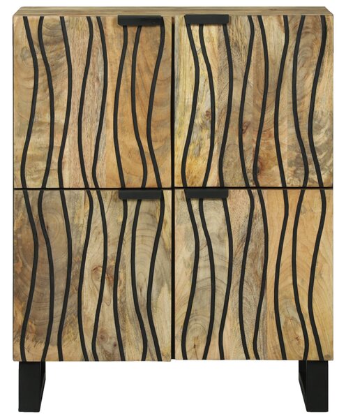 Oldalszekrény 60 x 33.5 x 75 cm - Tömör mangóból és őszi fából készült