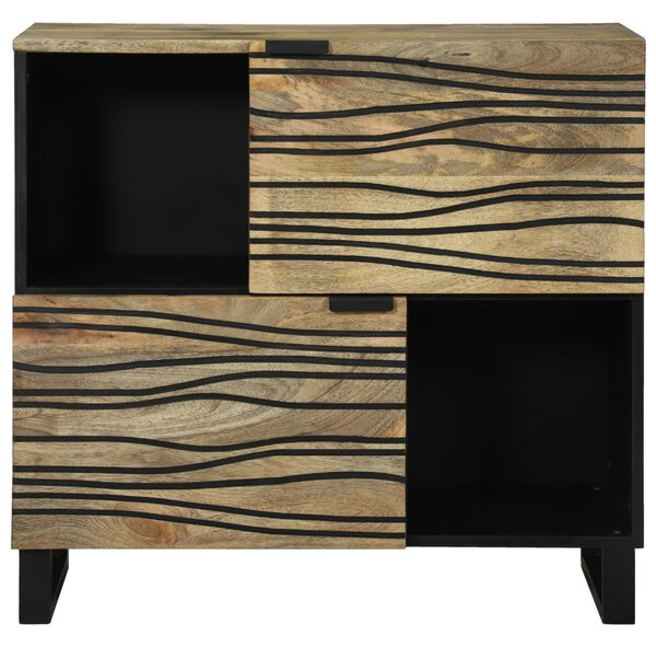 Fiókos szekrény – 80x33,5x75 cm, tömör mangófából készült
