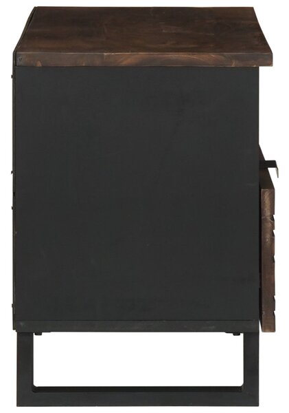 TV szekrény - 80x33.5x46 cm, tömör fa és mérnöki fa alapanyagból készült
