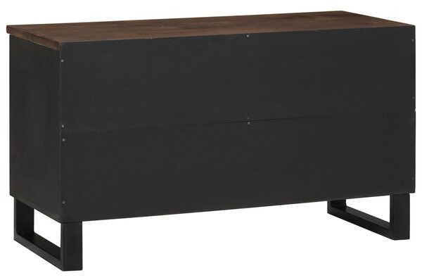 TV szekrény - 80x33.5x46 cm, tömör fa és mérnöki fa alapanyagból készült