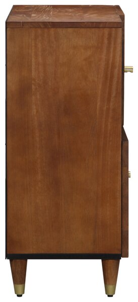 Széf polcokkal tárolóval Barna 80 x 33 x 75 cm Tömör Mangófát