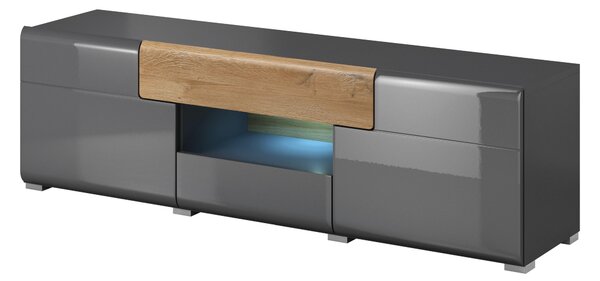 TV asztal Tamie Typ 41 (sötétszürke + tölgy)