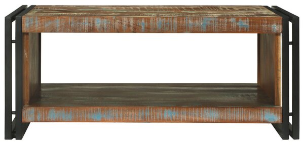 Dohányzóasztal 90x50x38 cm Tömör Fa Újrahasznosított