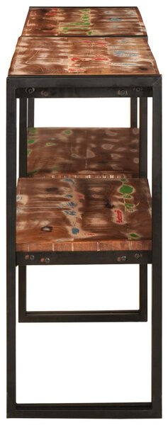 Konzolasztal 160x33x75 cm Tömör fa újrahasznosított