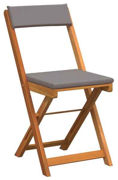 Kert étkező szett párnával 3 pcs Olaj Természetes Tömör Akácfa