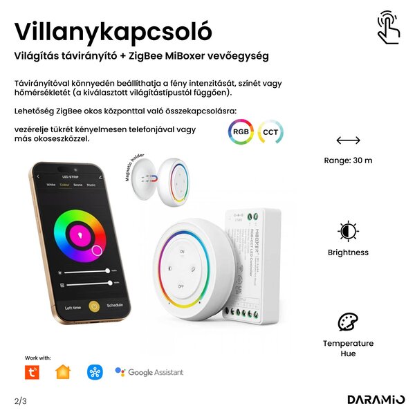 Kerek fürdőszoba tükör LED világítással E2