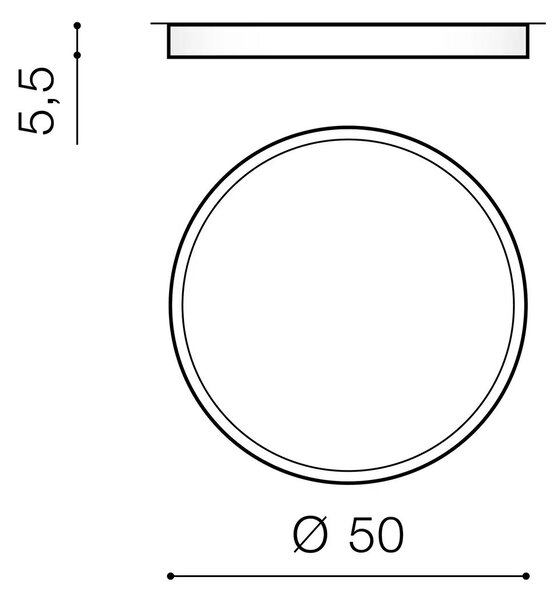 Modern LED mennyezeti lámpa Monza II R 50 4000K fehér